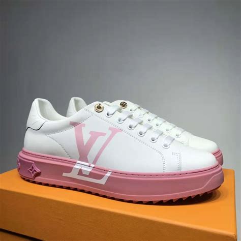 louis vuitton timeout sneaker pink|Louis Vuitton calfskin sneakers.